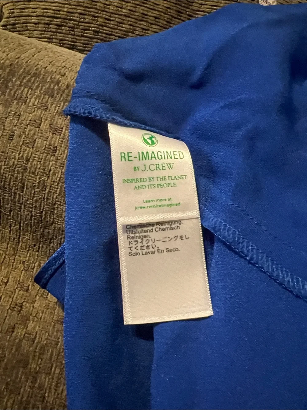 J. Crew Stunning Sapphire Halter Satin Top SZ XL